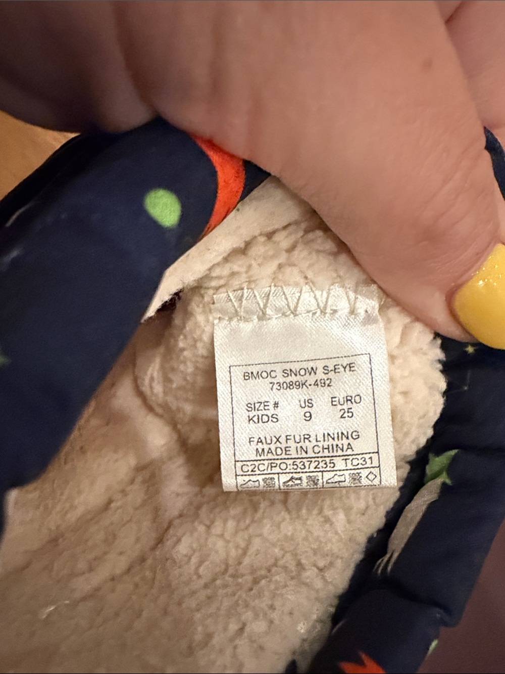 Bogs Kids Space Print Snow Boot - Navy with Green & Orange Accents - Picture 2 of 7